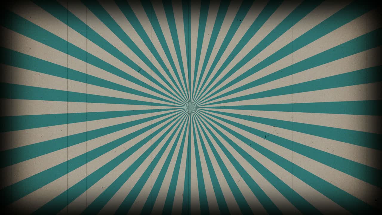 버스트 (sunburst) - 옛날 영화 스트립 효과와 함께 빛나는 해가 뜨는 애니메이션.