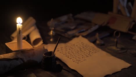 Candlelight-writing-in-the-Middle-Ages.