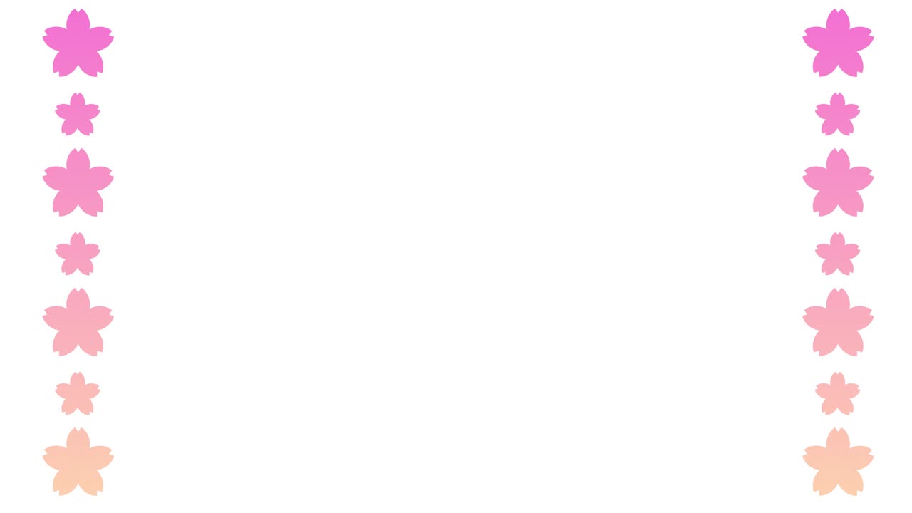 체리 꽃의 간단한 일러스트레이션의 알파 채널과 함께 루프 애니메이션