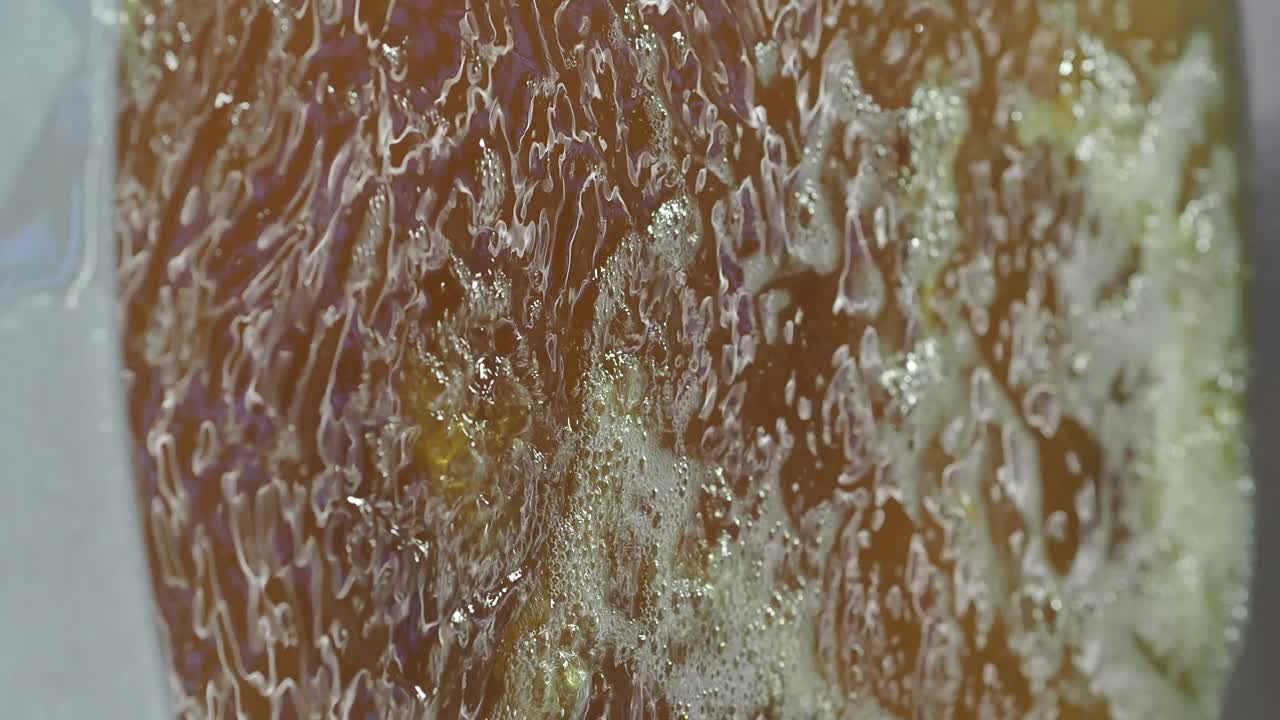 Nærbillede af boblende væske
