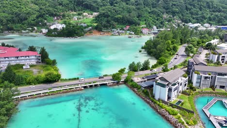 coastal bridge at victoria in seychelles islands seychelles