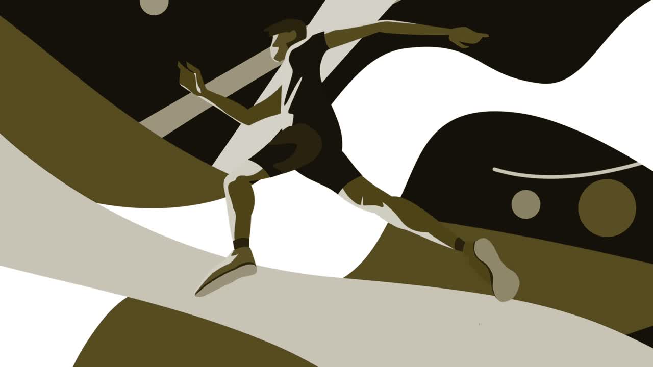 silueta de carrera abstracta