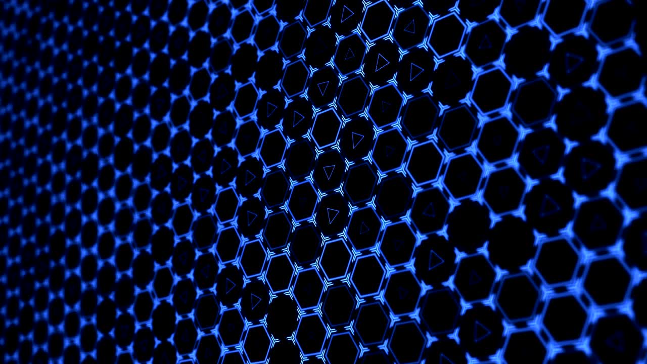 el fondo de la tecnología hexagonal. bucle. renderizado en 3d