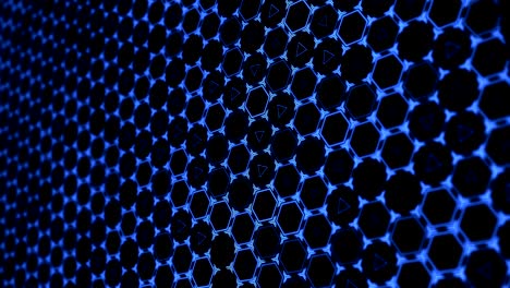 el fondo de la tecnología hexagonal. bucle. renderizado en 3d