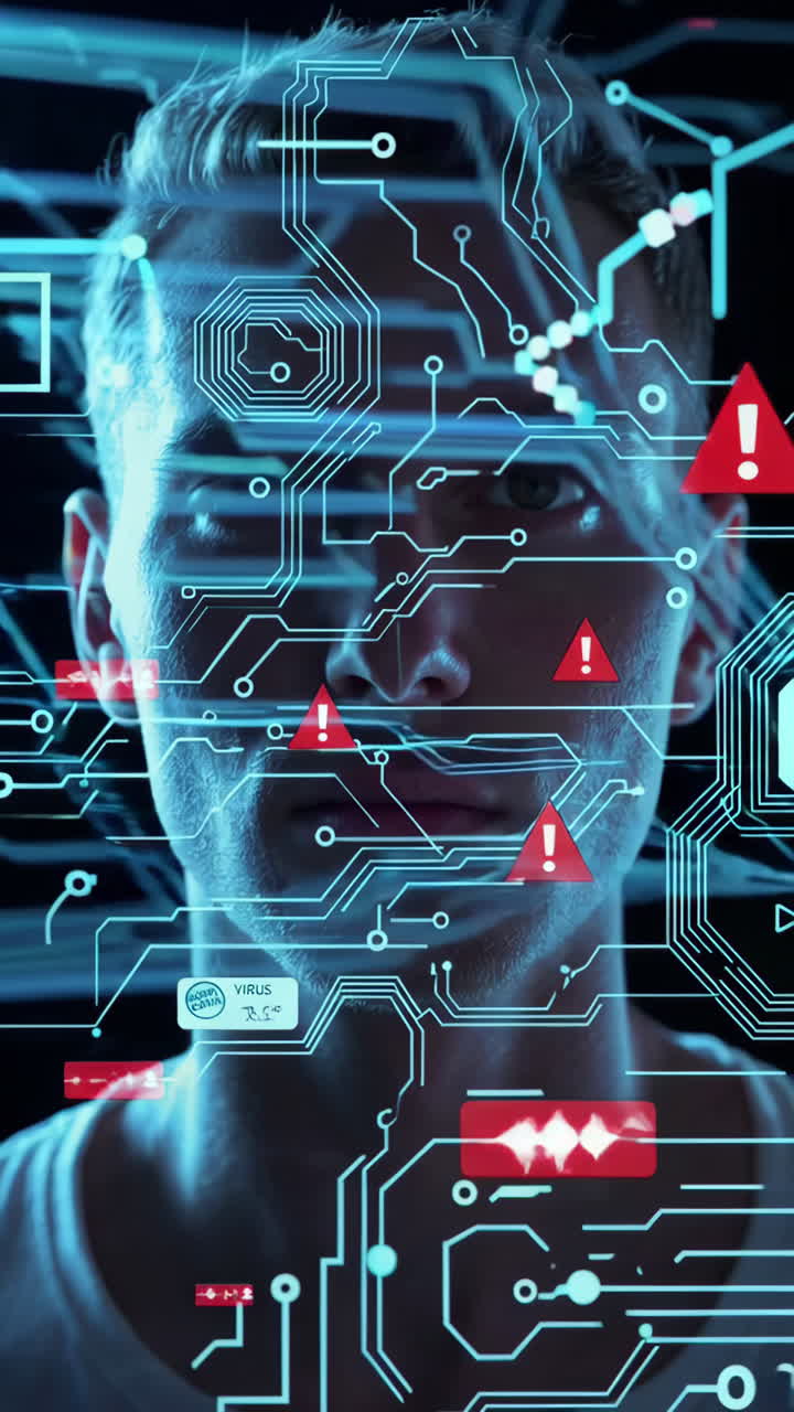 Cybersecurity Alert - Digital Portrait