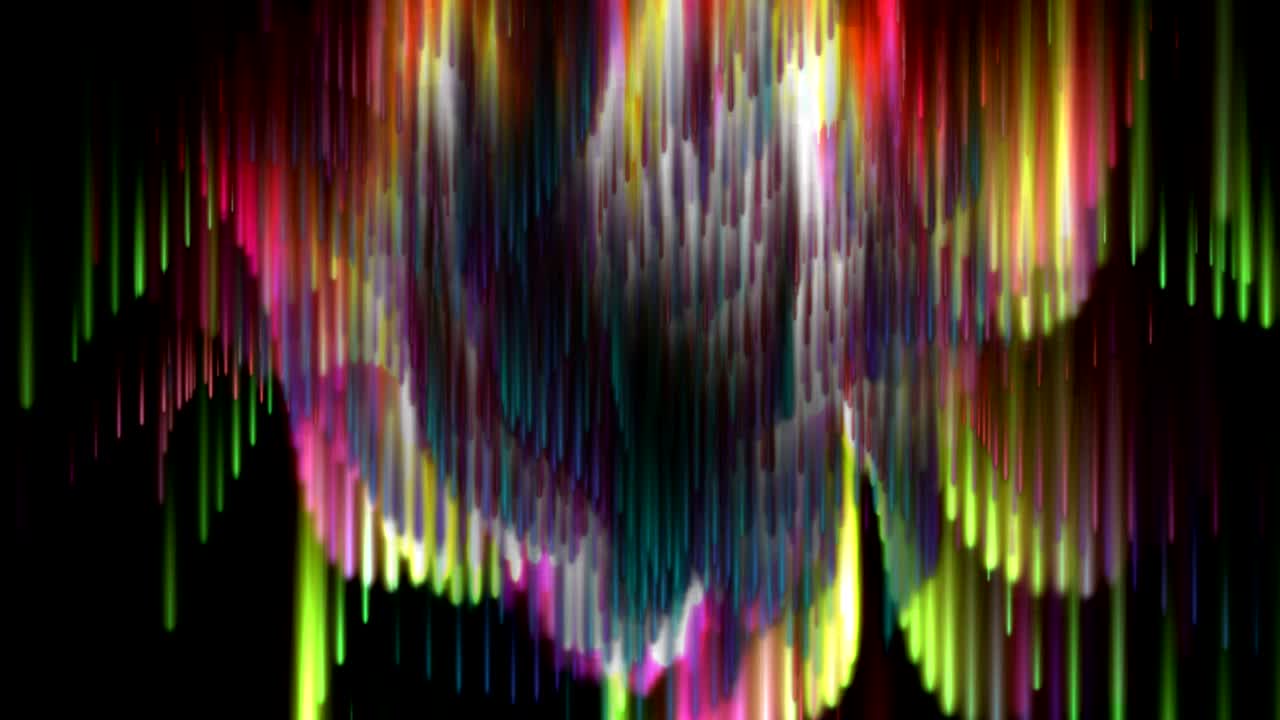 animación digital de partículas de luces en movimiento