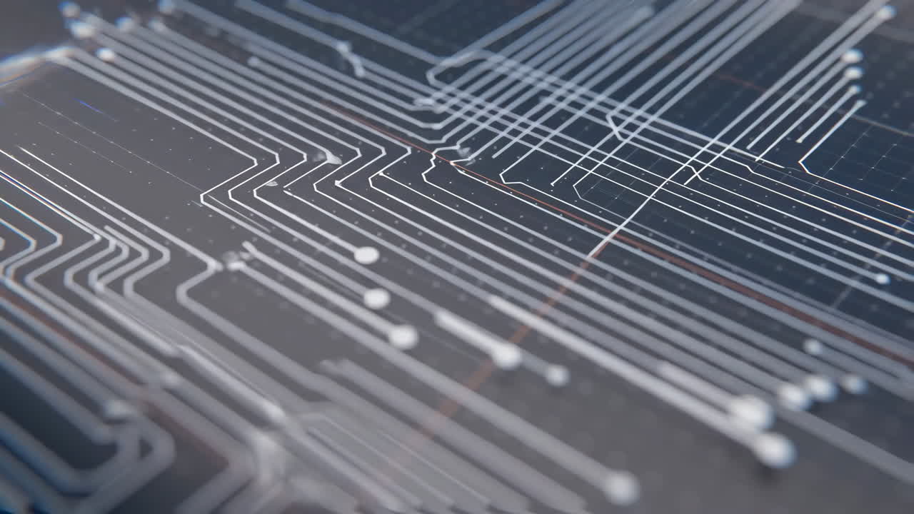 Abstract Digital Circuit Board Connections