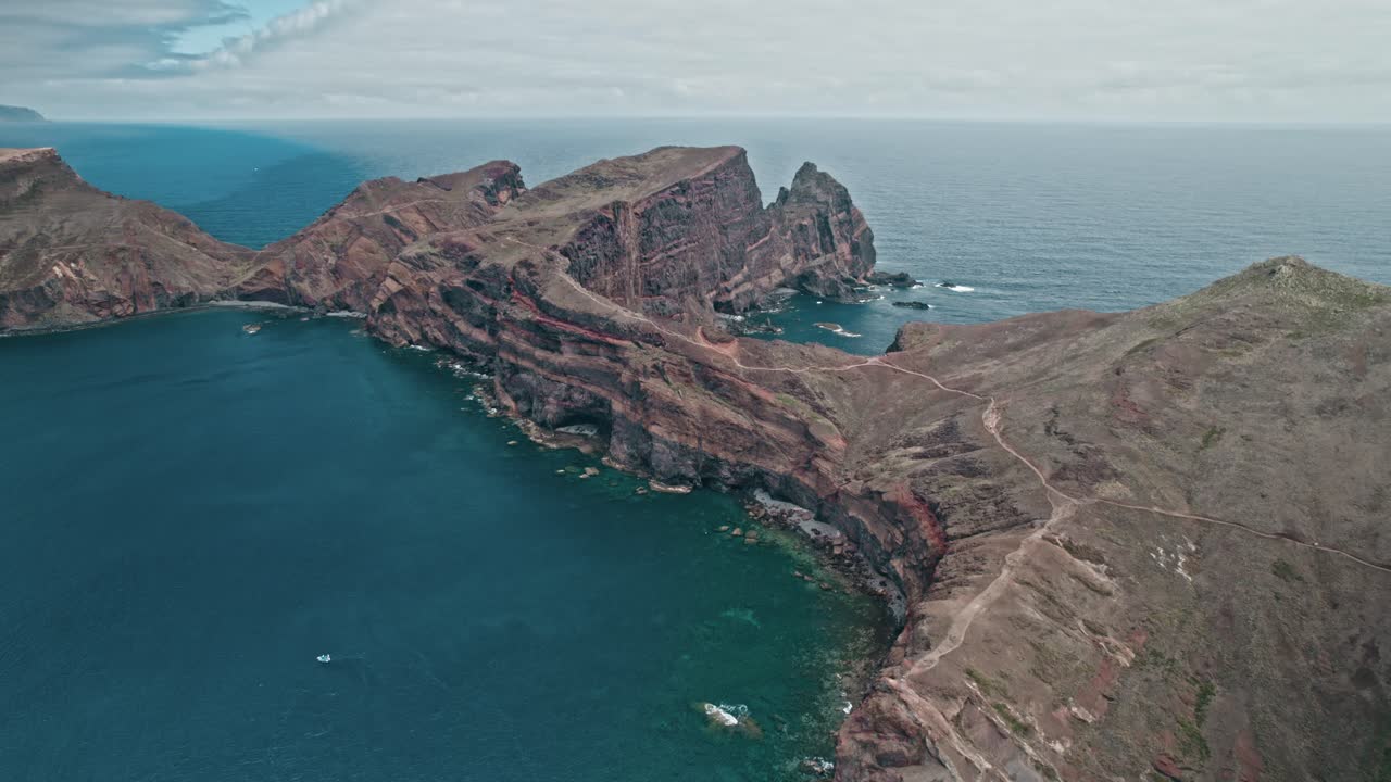 마데라 pr8 드론, 공중, 바다, 절벽, 섬