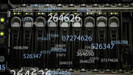 animación del procesamiento de datos científicos en la sala de servidores