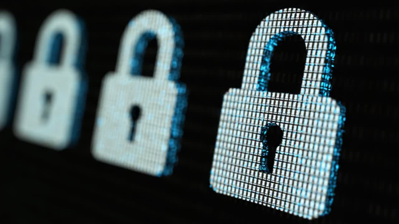 Exploring Digital Security: A Close-Up View of Lock Icons Representing Cyber Protection in a Data-Driven World Where Encryption and Privacy Matter