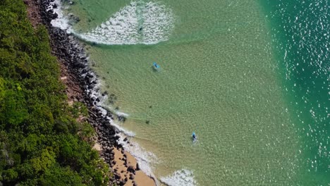 Drone-De-La-Mañana-Del-Arroyo-Tallebudgera,-Uhd