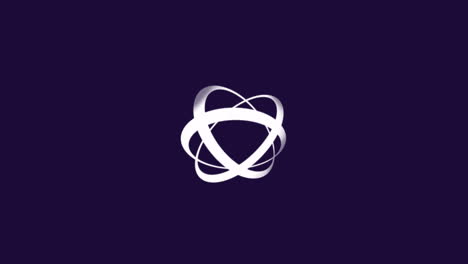 animation of white circles and shapes on black background