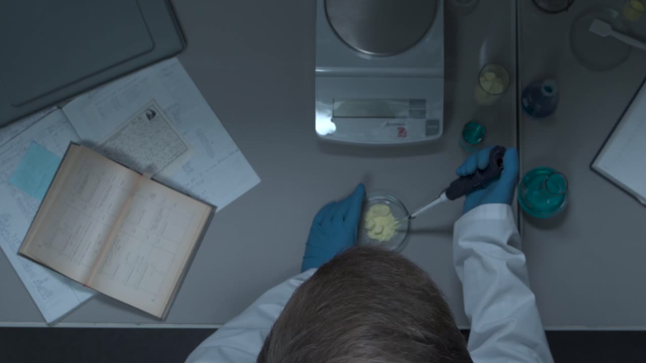 Scientist performing experiments in a laboratory