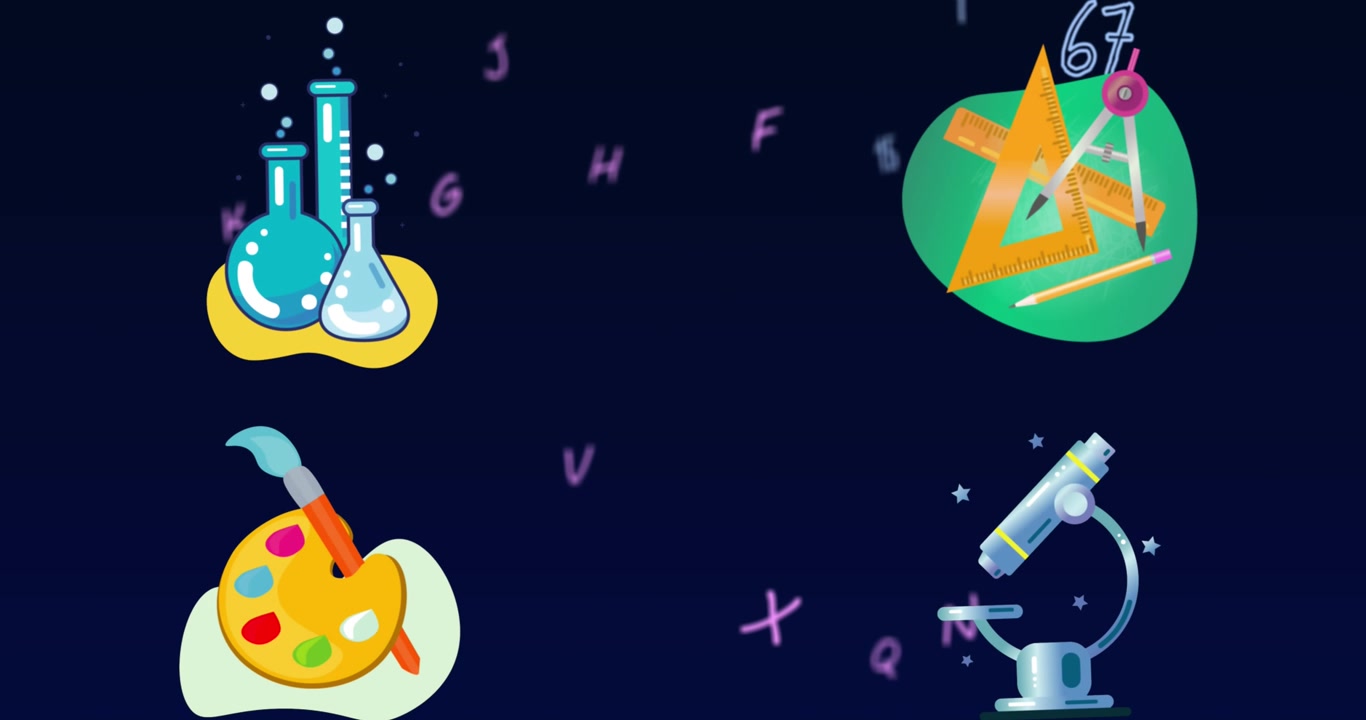 Composition of lines with heart shaped padlock on black background