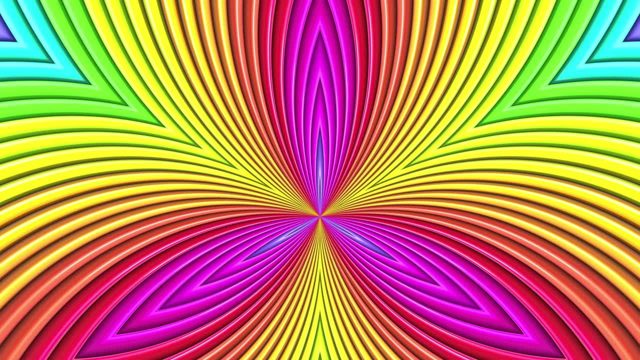 colores del arco iris rayas abstractas, fondo en 4k con pintura brillante brillante animación sin costuras suave con color gradiente estructuras simétricas 6