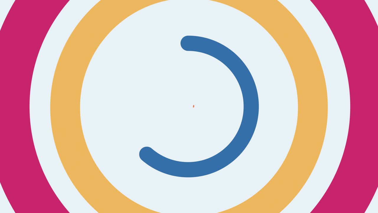 las figuras en círculos se mueven hacia la cámara creando un efecto de túnel, un bucle sin costuras