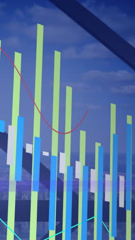 animación del procesamiento de datos sobre el paisaje urbano