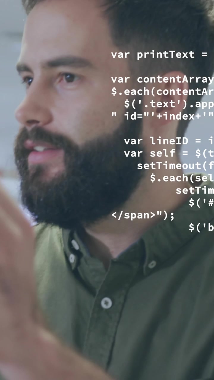 Animation of data processing over caucasian businessman greeting colleagues at office