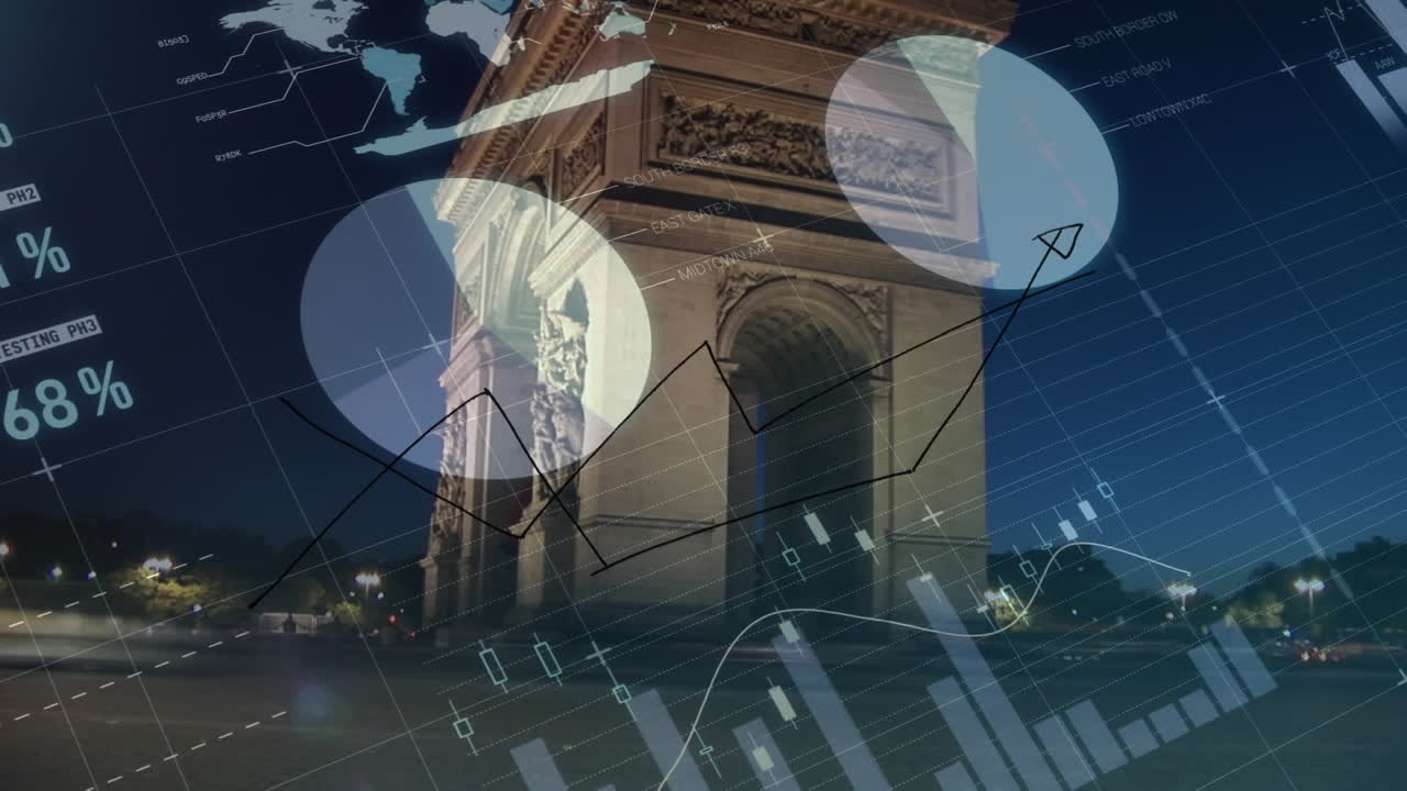 랜드마크에 대한 데이터 처리의 애니메이션