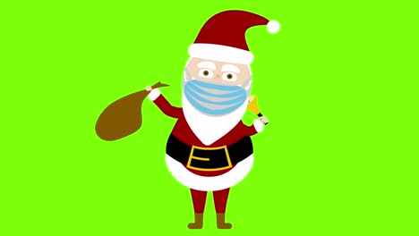 papá noel enmascarado de dibujos animados