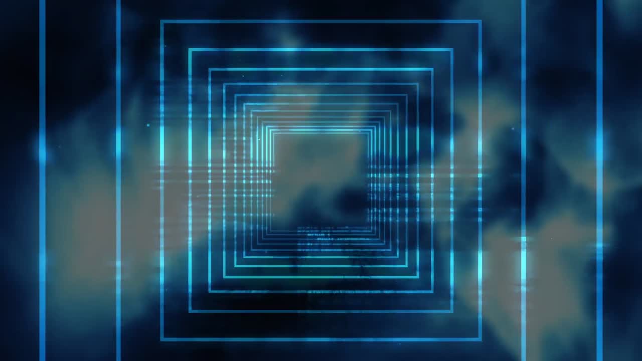 Animation of data processing over navy background