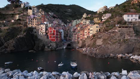 most southern village of cinque terre, colorful houses, riomaggiore