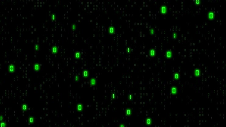 Abstract background with binary code