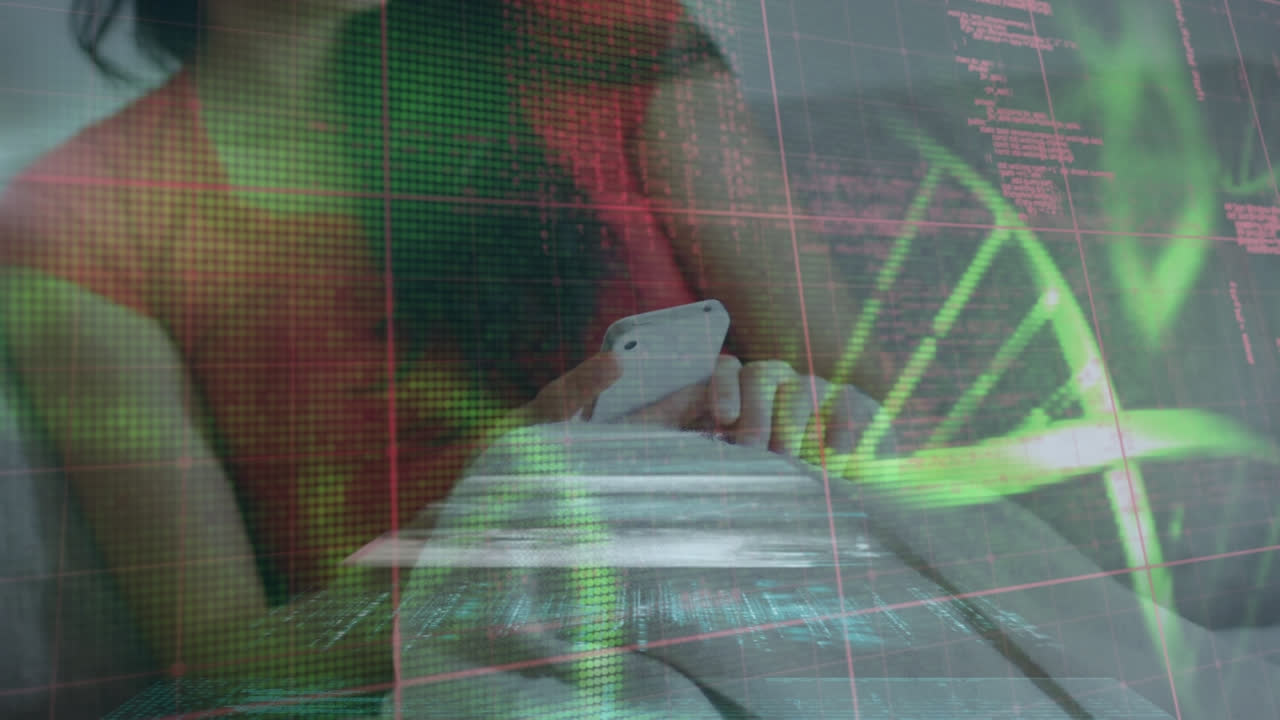 animación de la red de conexiones a través de un hombre de negocios que usa una tableta