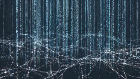 digital data flow and network grid