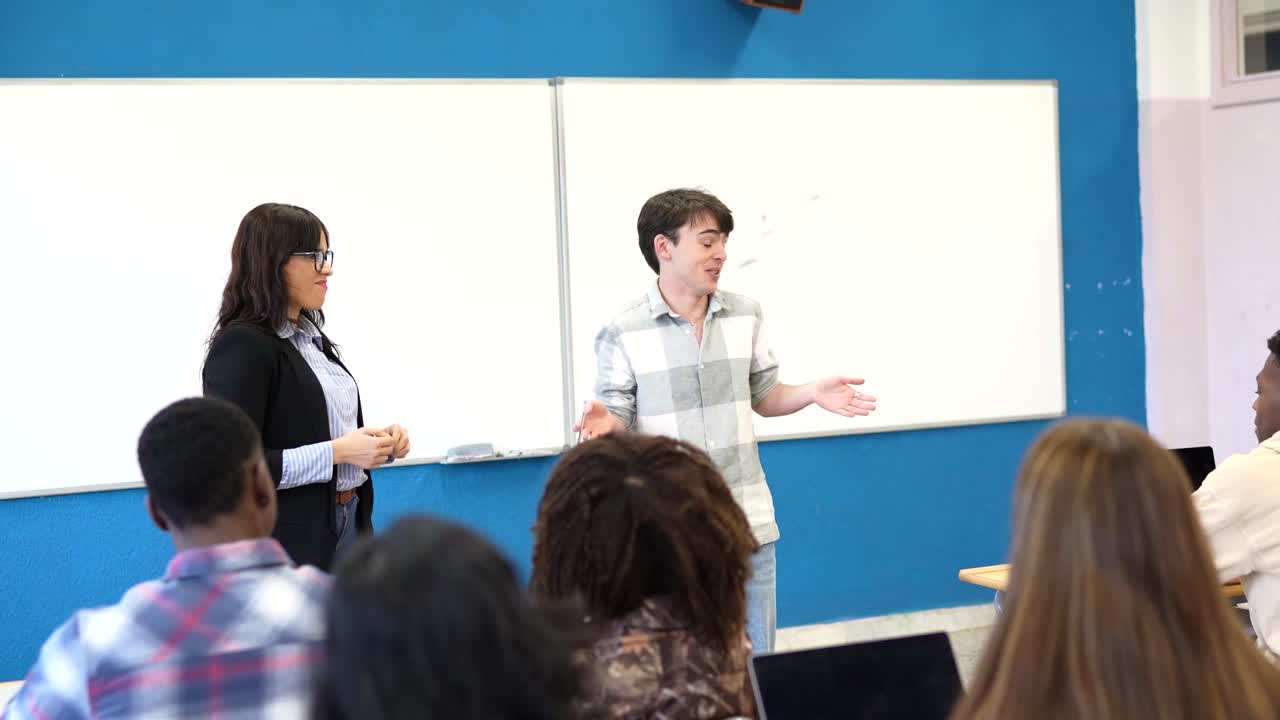Classroom Presentation with Students and Teacher