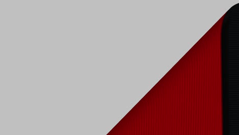 animation of layers of red and black colours with copy space over grey background