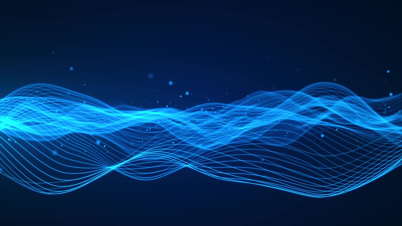 Beautiful luxury blue technology line sparkling particles layer glittering light flare stardust