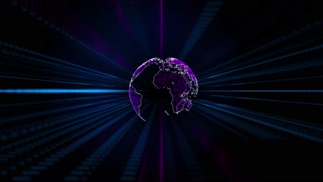 modern tech world map international abstract blue hud futuristic globe digital economic metaverse
