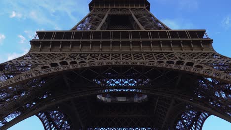 base ground gloor of eiffel tower in paris