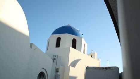 Blue dome church in Santorini, Greece