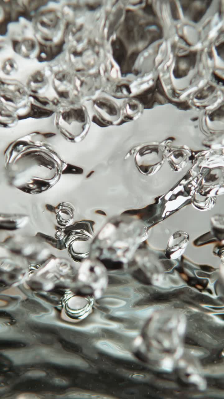 물 거품의 클로즈업