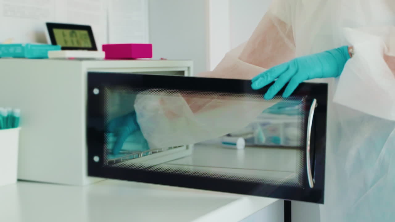 procedimiento de esterilización dental