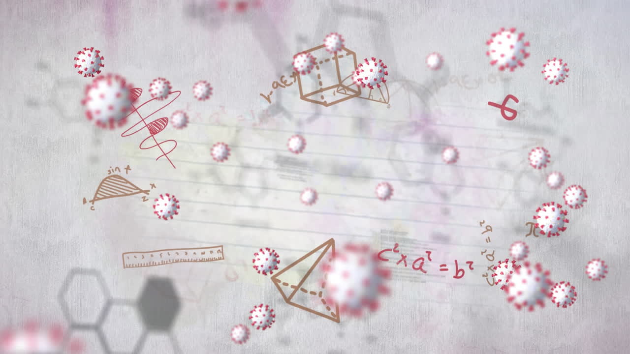 수학적 방정식에 대한 코로나19 세포