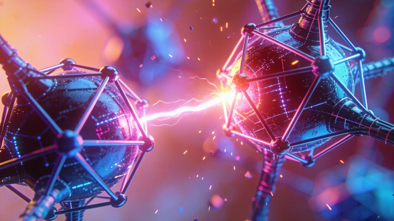 Forming filament connecting metal polyhedra in nano scene, driving plasma arc and energizing nodes