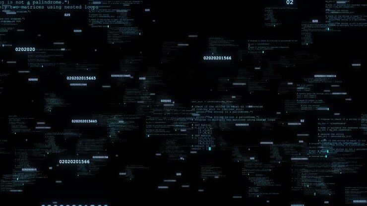 Cyber big data flow particles digital neural network machine learning stream ai artificial