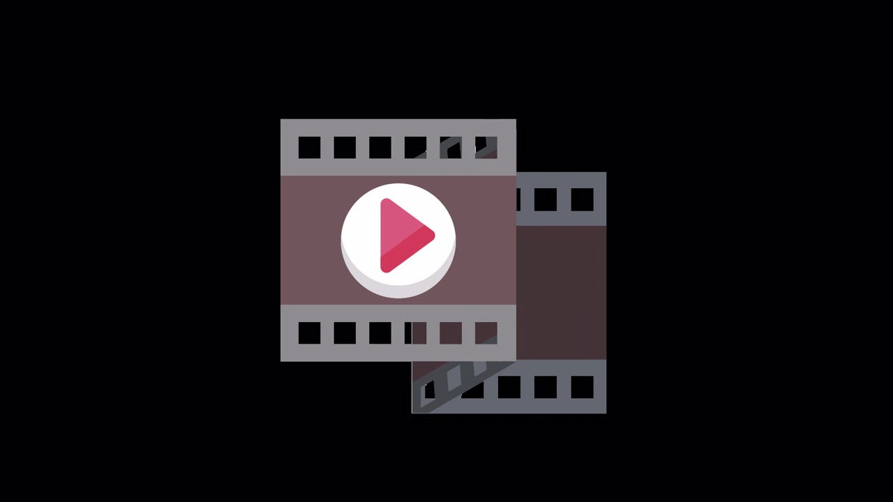 Animerad filmremsa med uppspelningsikon