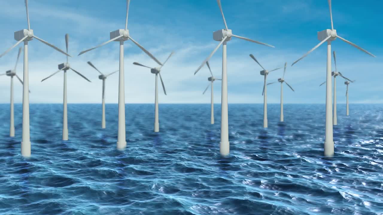 풍력 터빈의 애니메이션