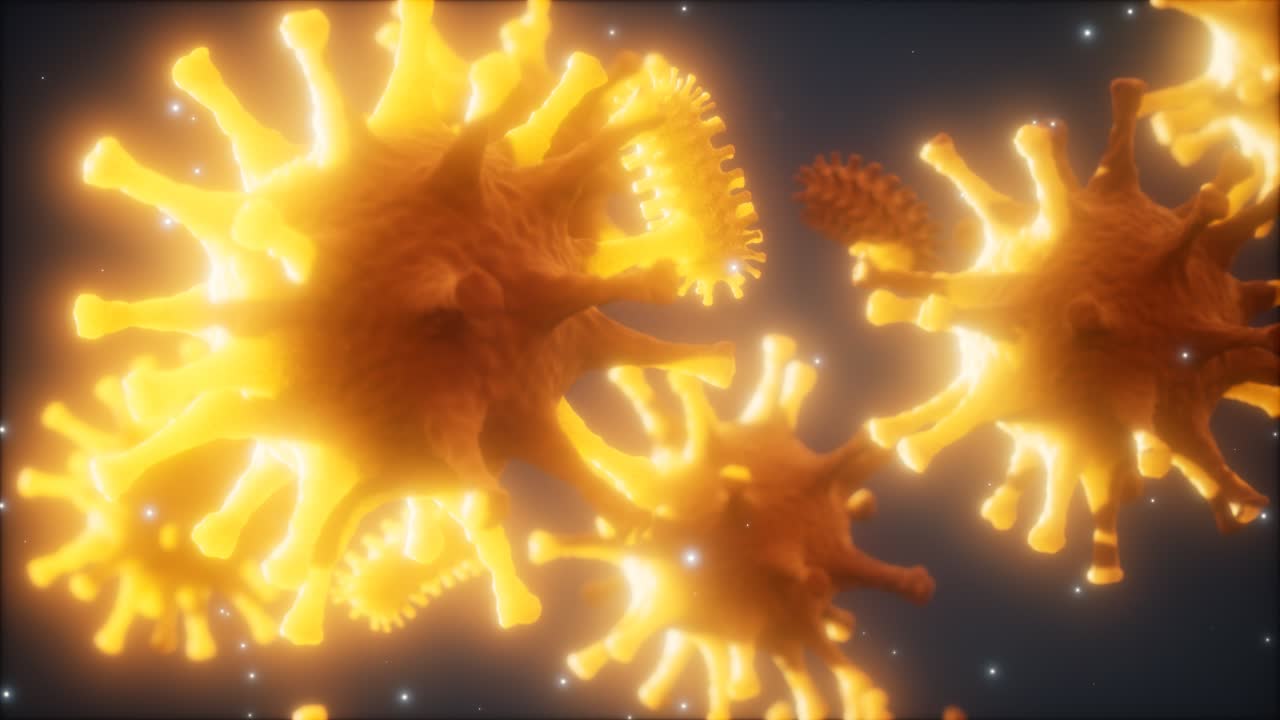 박테리아, 바이러스, 세균, 미생물 세포를 현미경으로 깊이 관찰합니다.