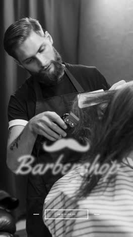 barbershop haircut and beard trim
