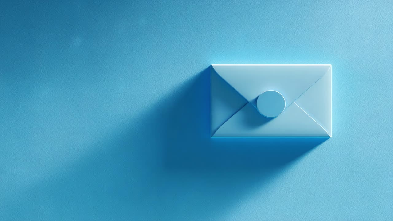 A Modern Perspective on Correspondence: An Envelopes Subtle Design with Contemporary Aesthetics, Highlighted by Shadows and Soft Colors on a Pristine Background