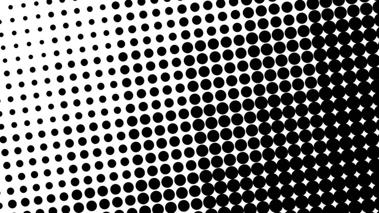 Monochromatic black small dots pattern in rows