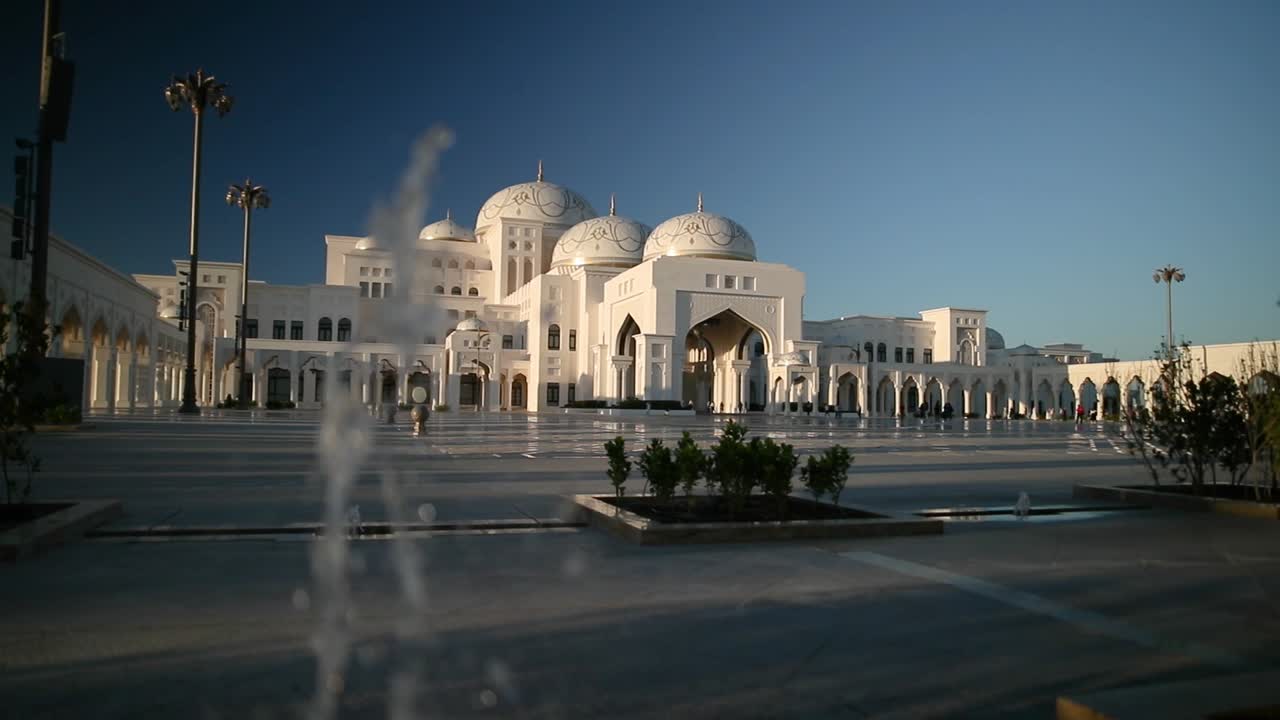 view of white mosque square