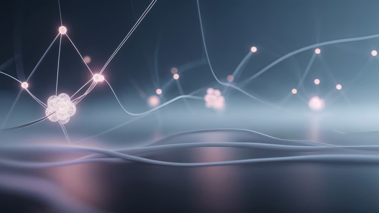 Abstract Digital Network or Molecular Structure