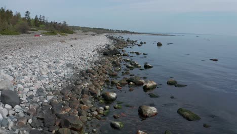 Drone-footage-of-pebble-shingle-beach