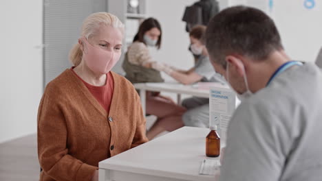 senior woman posing on medical appointment